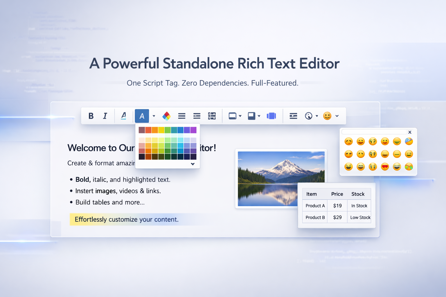 RTE Rich Text Editor